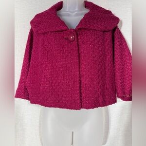 Focus 2000 Wool blend Lined Jacket in Deep Berry Size 8P